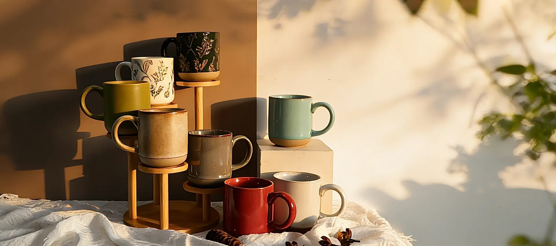 Vajilla de cerámica premium hecha a mano.