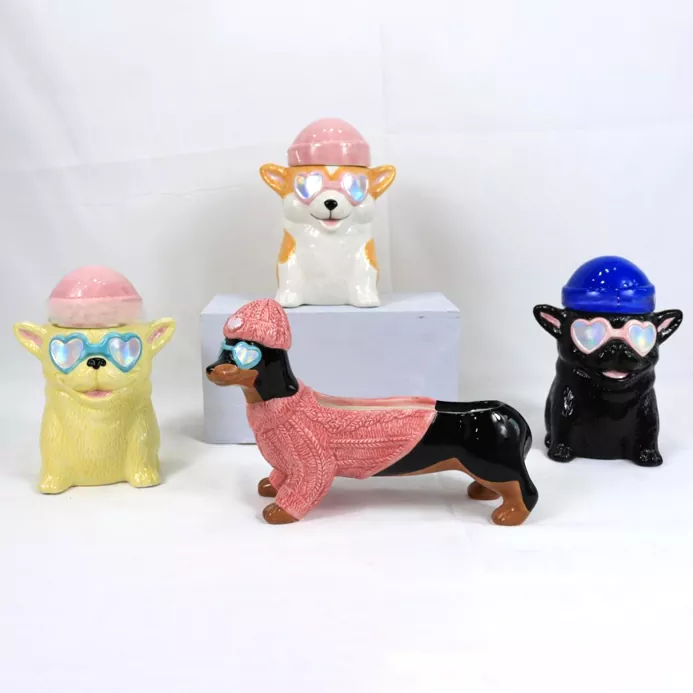 Candelador de cerámica de animales