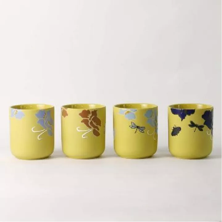 Candelabro de arte pintado a mano con susurro floral