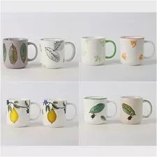Taza de cerámica pintada a mano