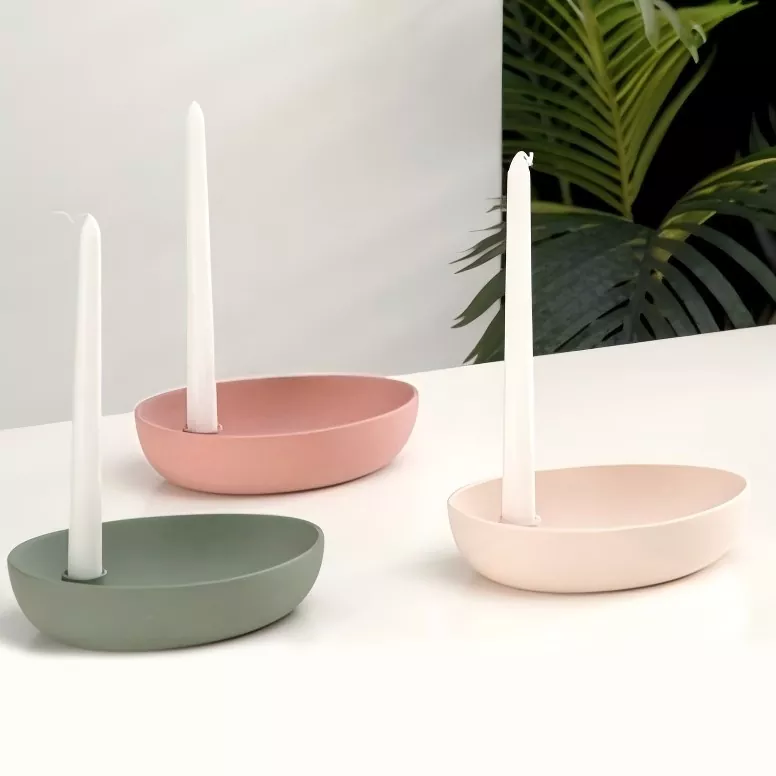 Portavelas de cerámica ovalado moderno Portavelas de cerámica ovalado moderno