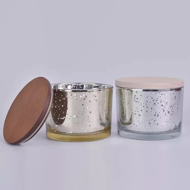 Candelador de vidrio redondo