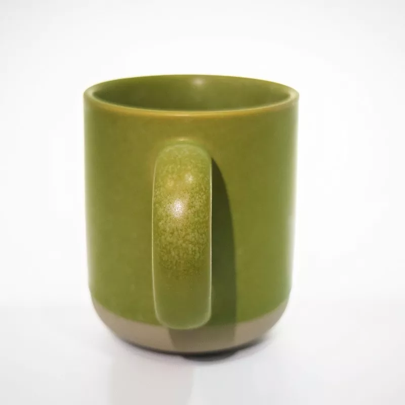 Taza verde de viaje de cerámica moderna y sencilla
