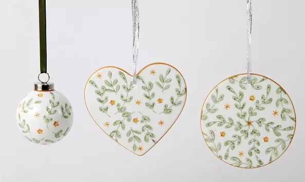 Decoración única del árbol de Navidad de cerámica hecha a mano