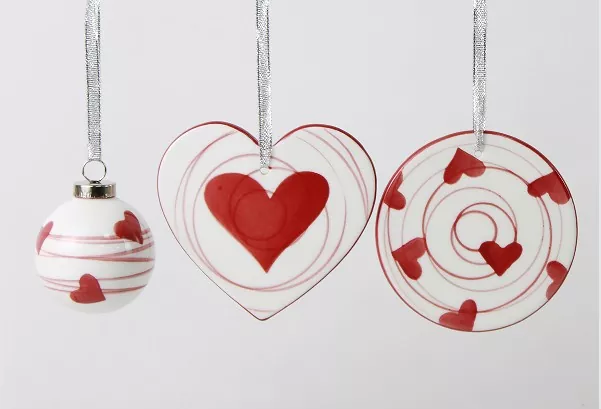 Decoración única del árbol de Navidad de cerámica hecha a mano