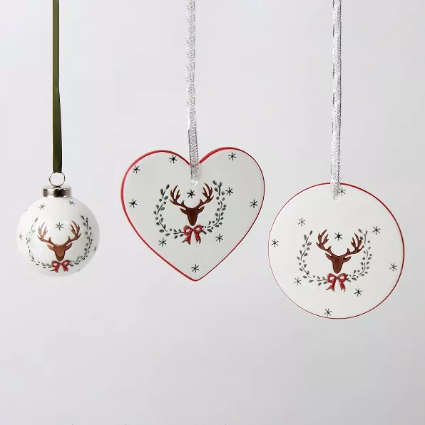 Decoración única del árbol de Navidad de cerámica hecha a mano